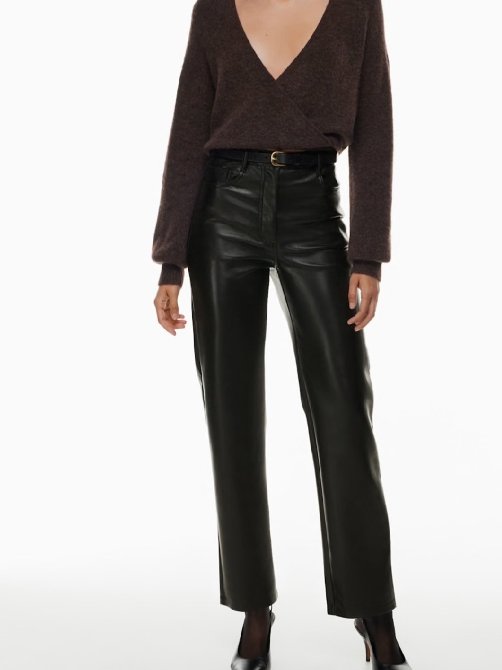 Aritzia Wilfred The Melina High Waisted Vegan Leather Pants Size 6